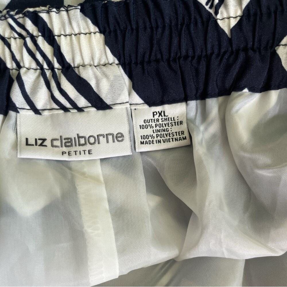 Liz Claiborne Petite wide leg pants in geometric print size PXL - Picture 6 of 6